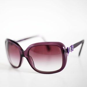 Chanel Vintage 5171 Bow Sunglasses Purple & Silver HW Case & Cloth Gradient Lens